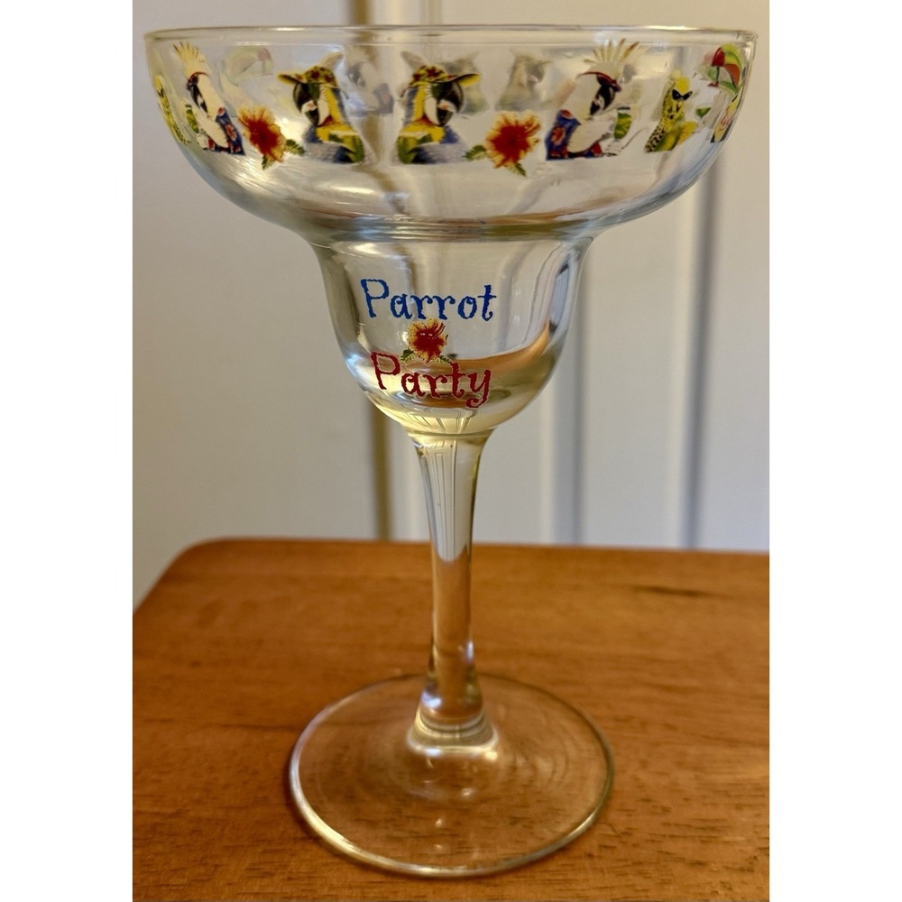 Margaritaville Parrot Party Margarita Glass  Jimmy Buffet Rare